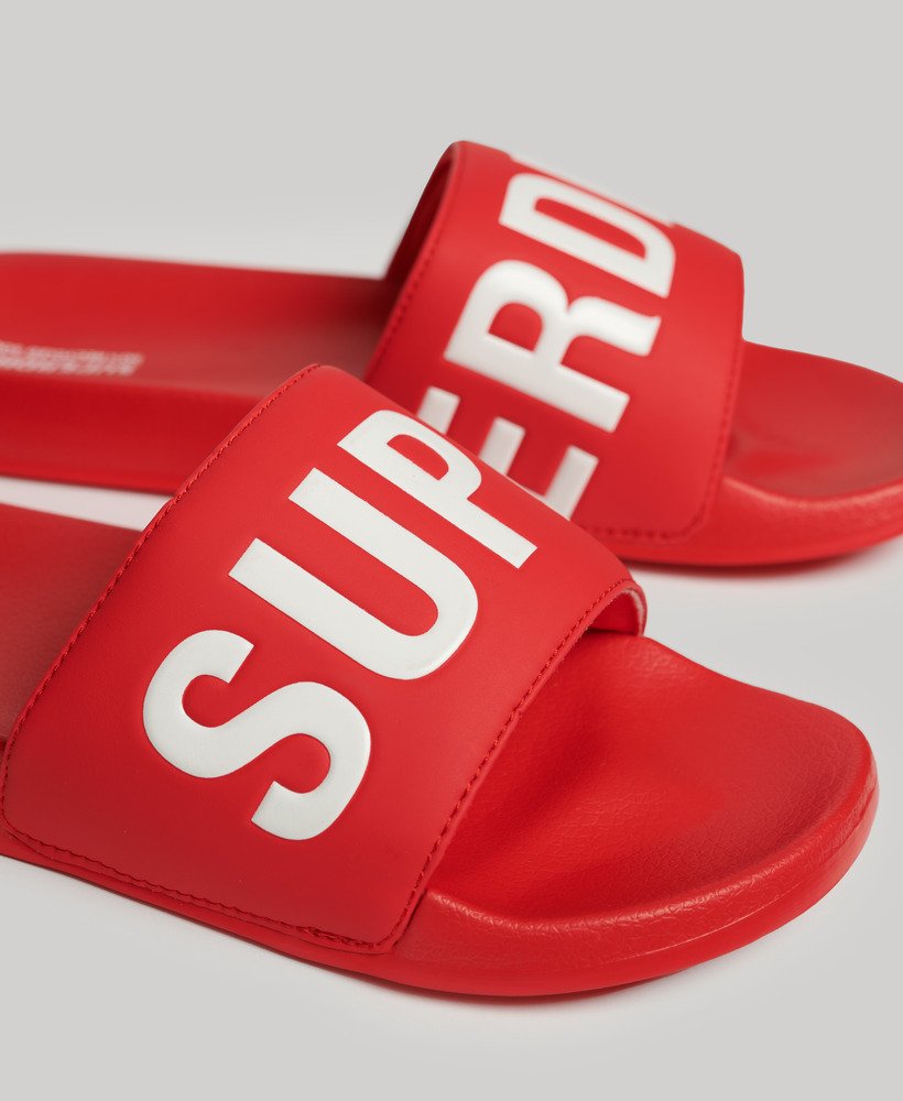 sliders de piscina vegan core na cor vermelho maÇÃÓptico