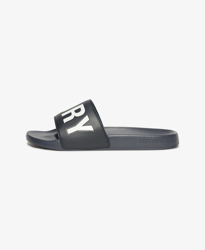 sliders de piscina vegan core em azul marinho escuroóptico