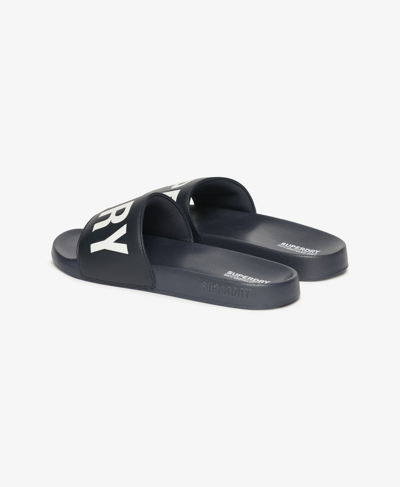 sliders de piscina vegan core em azul marinho escuroóptico