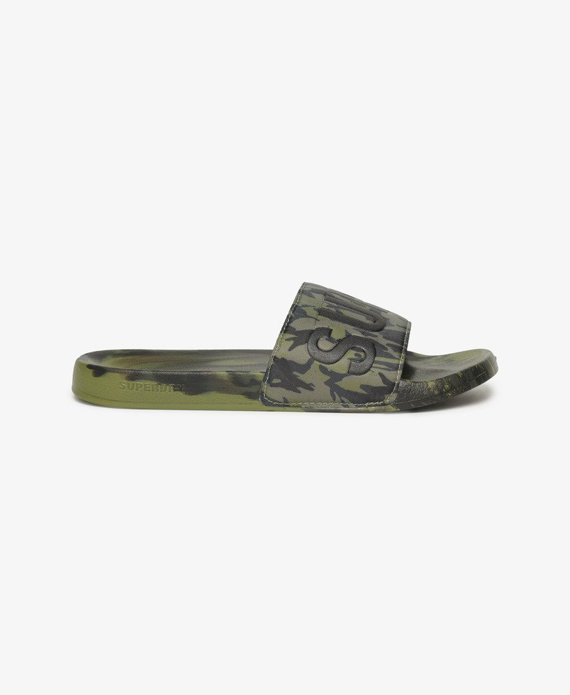 chinelo de piscina vegano com estampa camuflada nathan camo