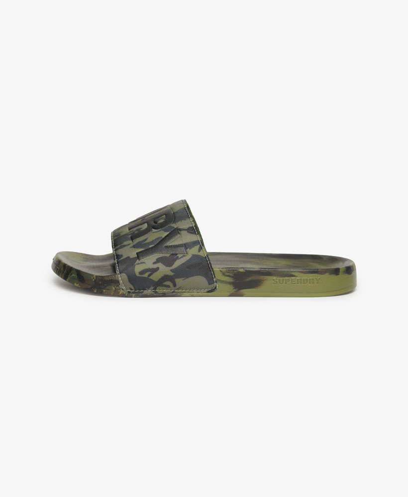 chinelo de piscina vegano com estampa camuflada nathan camo