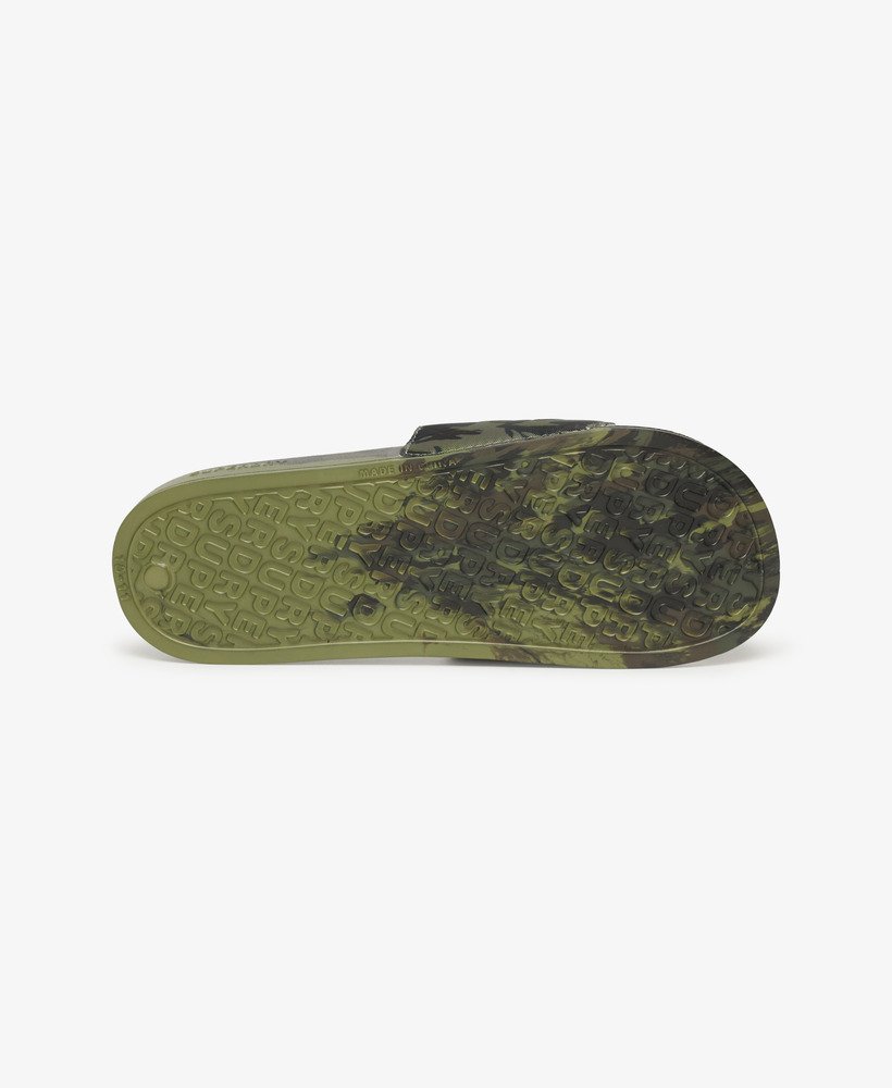 chinelo de piscina vegano com estampa camuflada nathan camo