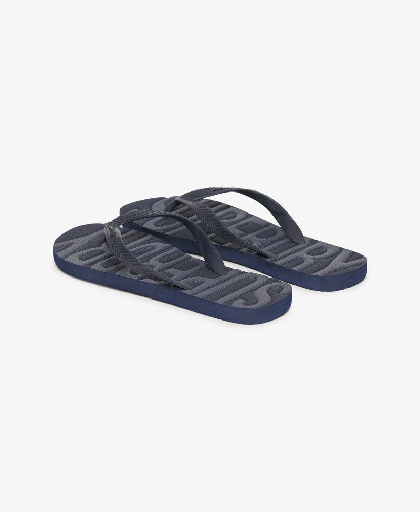 chinelo vintage vegano em tom azul marinho intenso.
