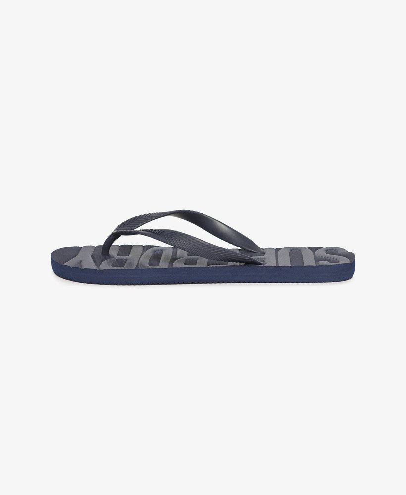 chinelo vintage vegano em tom azul marinho intenso.