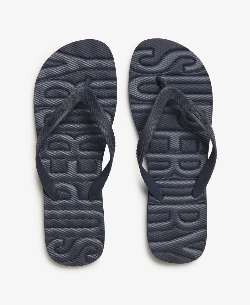 chinelo vintage vegano em tom azul marinho intenso.