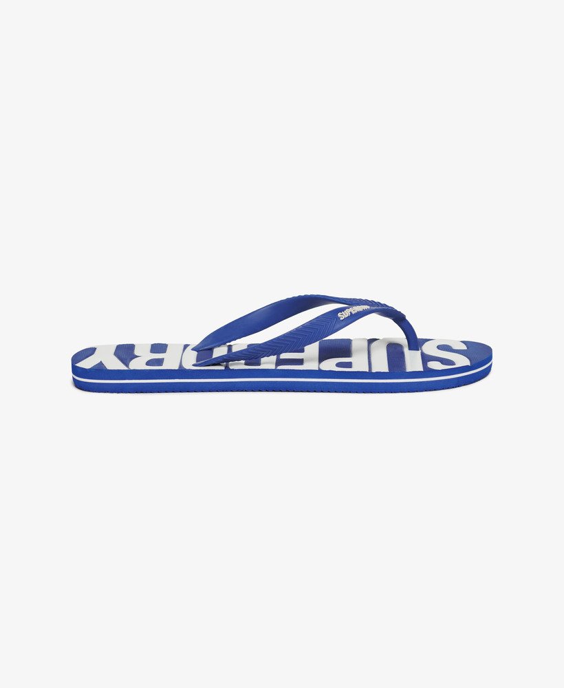 chinelo vintage vegano na cor azul real.