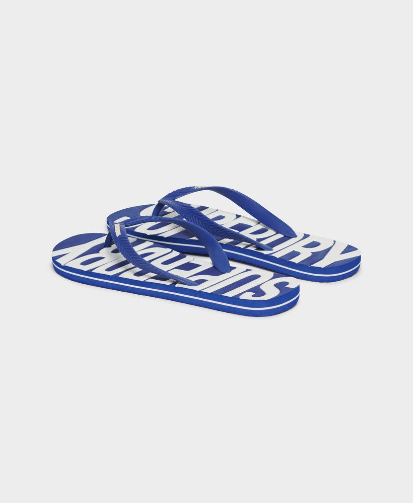 chinelo vintage vegano na cor azul real.