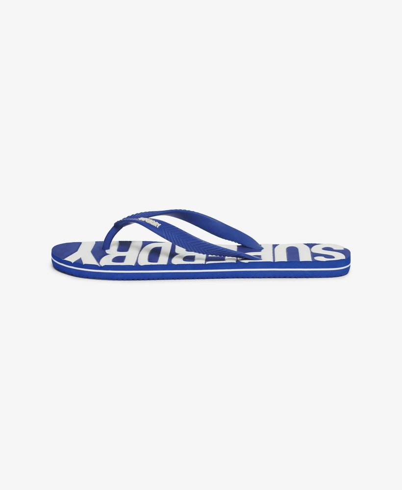 chinelo vintage vegano na cor azul real.