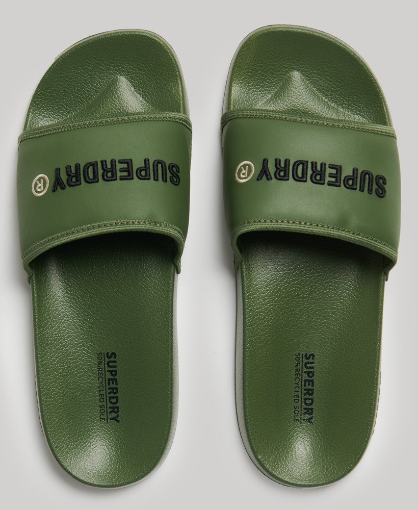 chinelo de piscina vegano tarp na cor cáqui oliva
