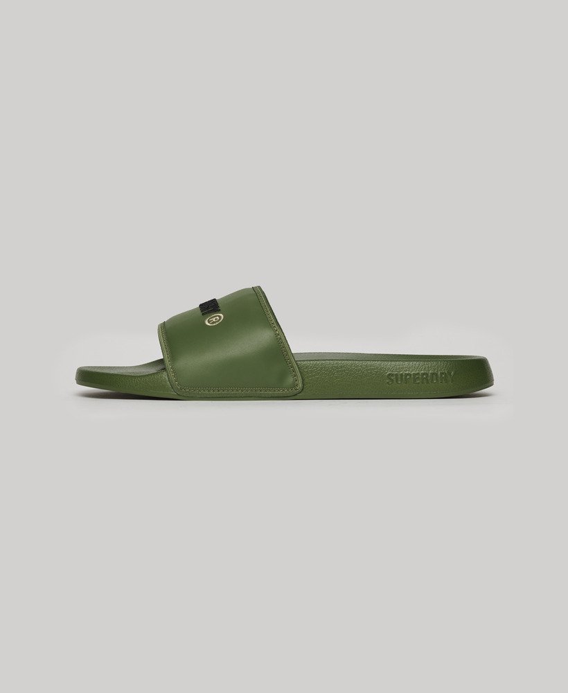 chinelo de piscina vegano tarp na cor cáqui oliva