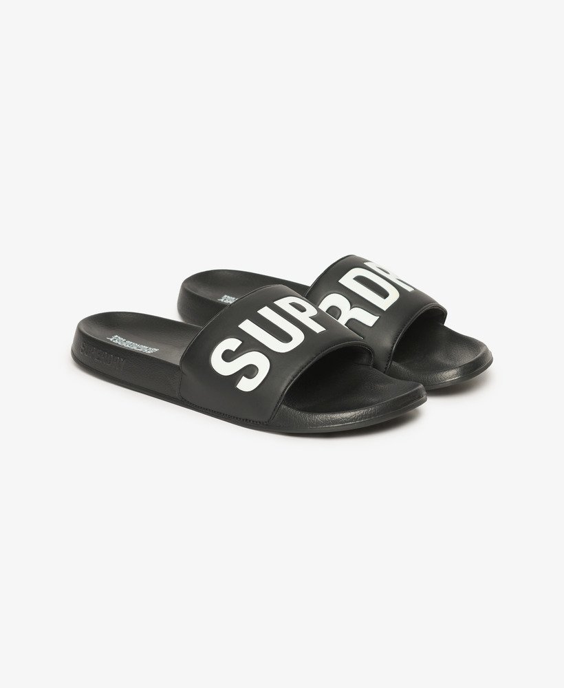 chinelo de piscina core vegan em pretobranco