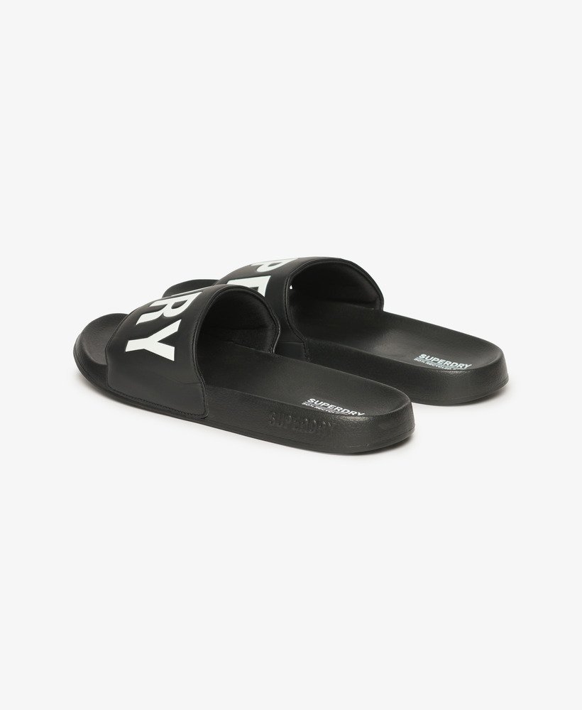 chinelo de piscina core vegan em pretobranco