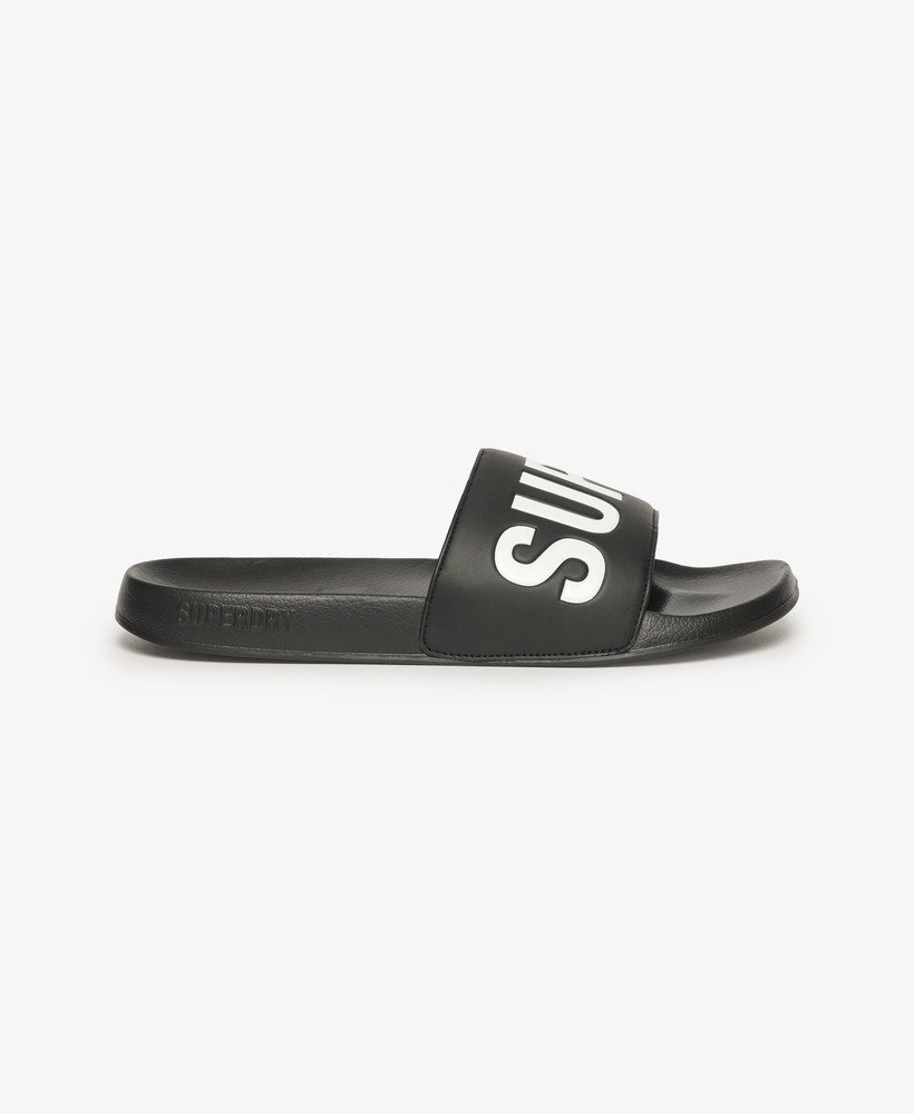chinelo de piscina core vegan em pretobranco