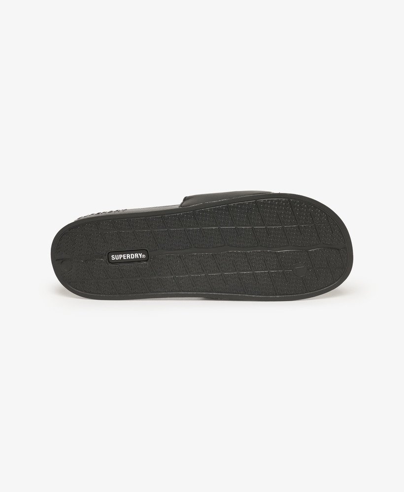 chinelo de piscina core vegan em pretobranco