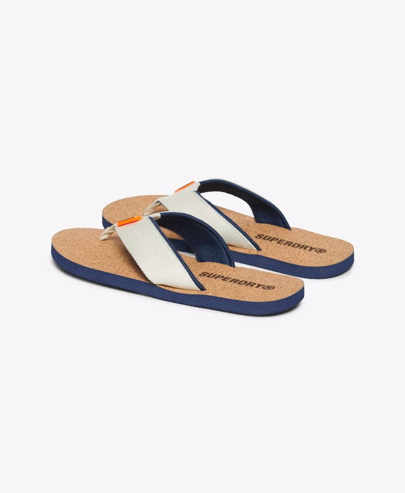 Chinelo de dedo com estampa de cortiça