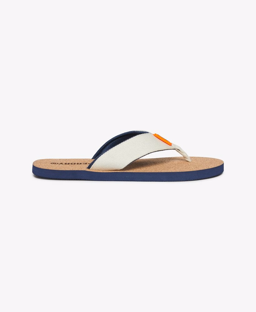 Chinelo de dedo com estampa de cortiça