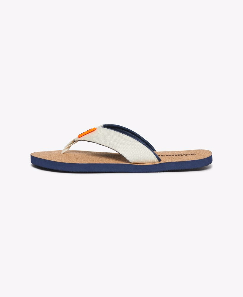 Chinelo de dedo com estampa de cortiça