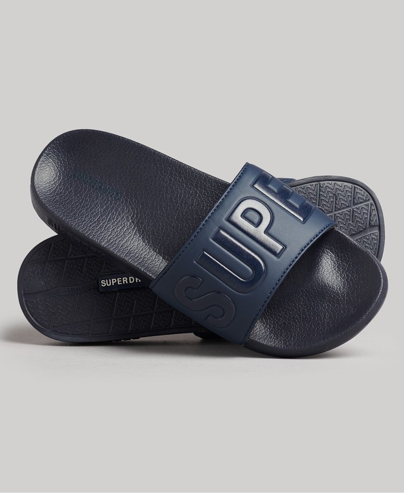 core pool sliders em azul marinho profundo