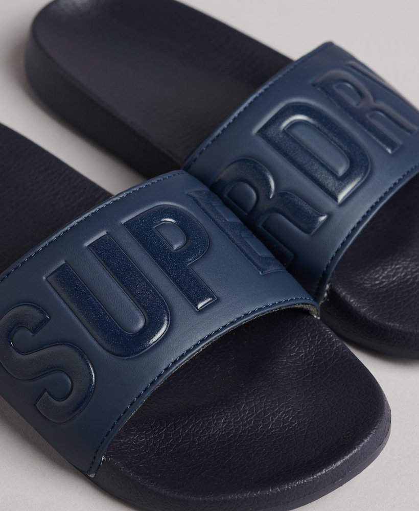 core pool sliders em azul marinho profundo