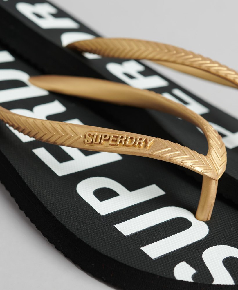 chinelo esportivo code core na cor pretadourada metálica