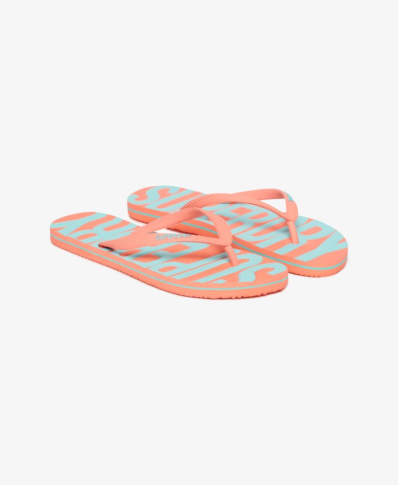 chinelo vintage na cor coral.