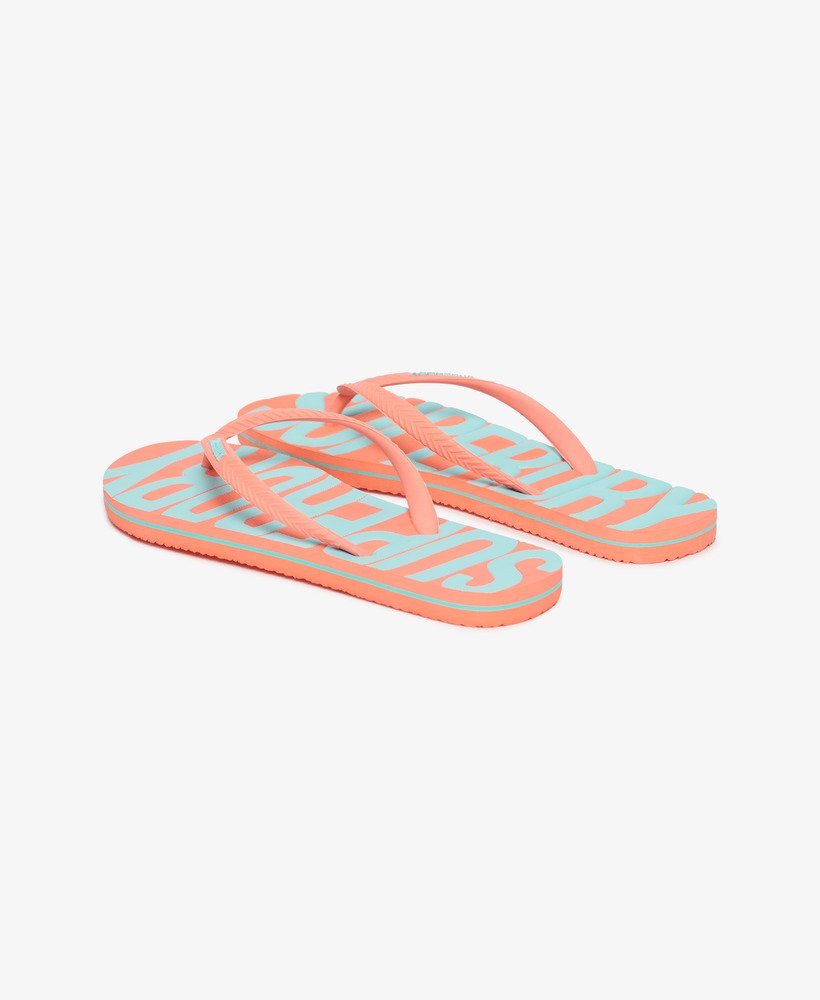 chinelo vintage na cor coral.