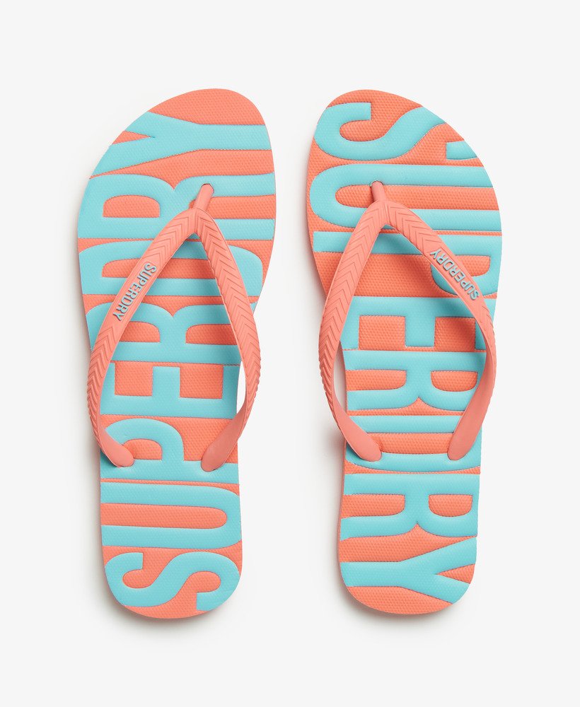 chinelo vintage na cor coral.