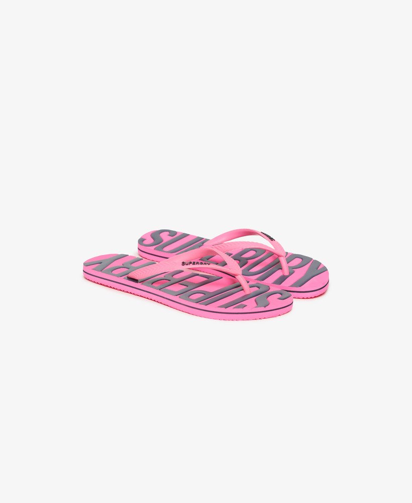 chinelo vintage rosa fluorescente