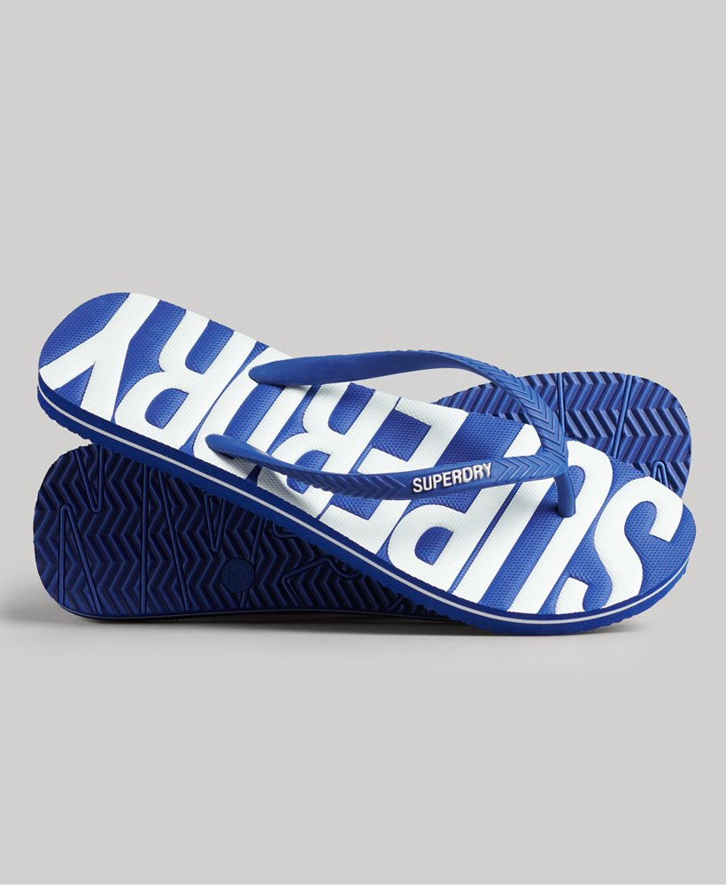 chinelo vintage na cor azul real