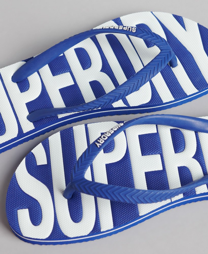 chinelo vintage na cor azul real
