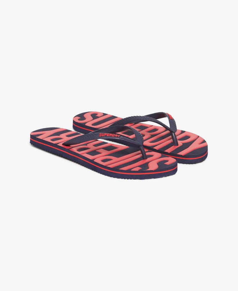 chinelo vintage na cor azul marinho intenso.