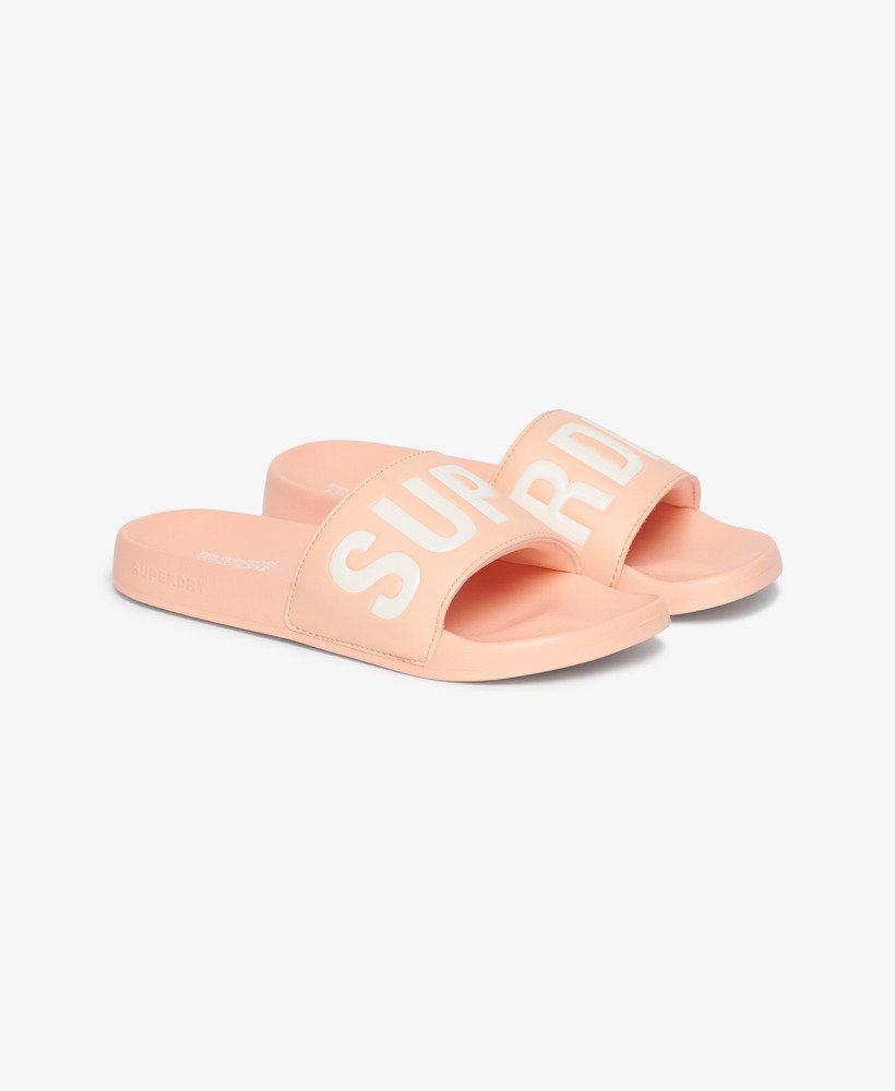tobogãs veganos core pool sliders na cor rosa pesca