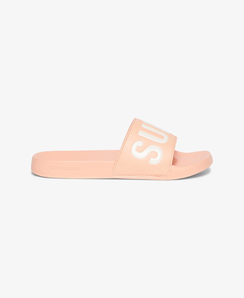 tobogãs veganos core pool sliders na cor rosa pesca