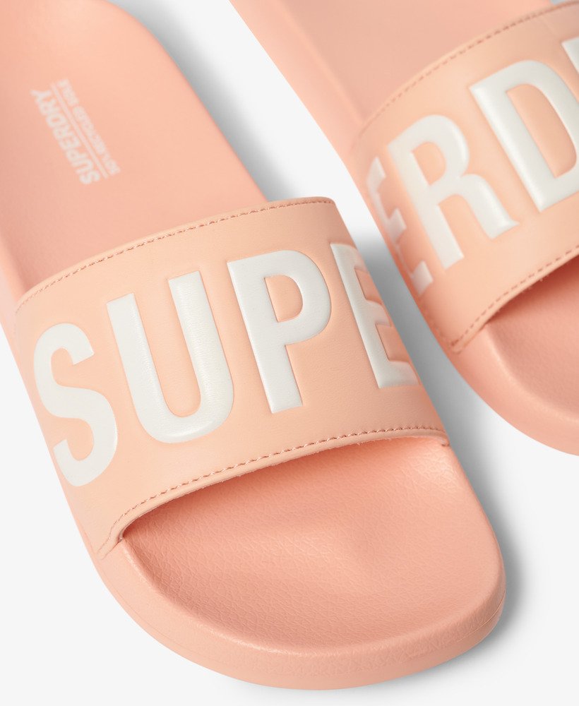 tobogãs veganos core pool sliders na cor rosa pesca
