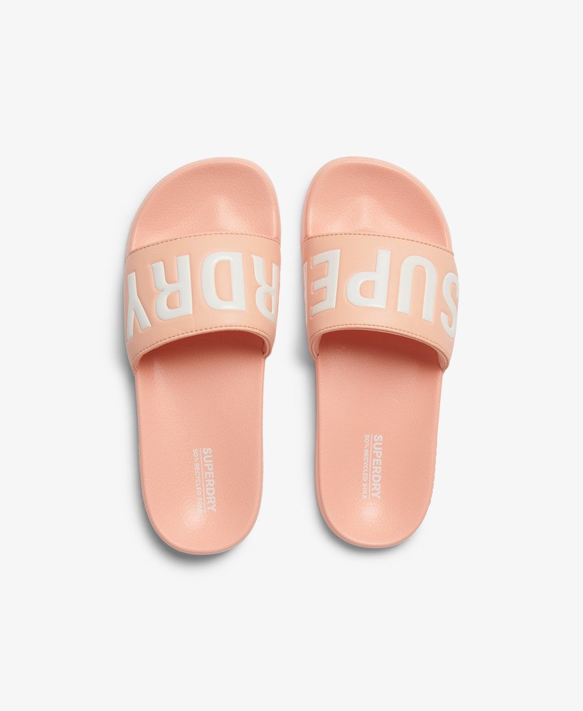 tobogãs veganos core pool sliders na cor rosa pesca