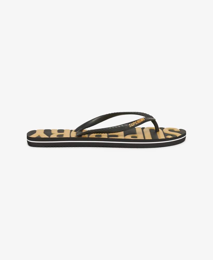 chinelo de dedo vegano vintage em pretodourado