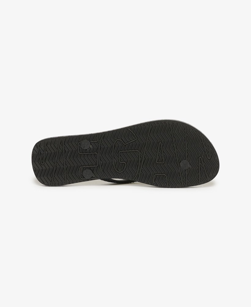 chinelo de dedo vegano vintage em pretodourado
