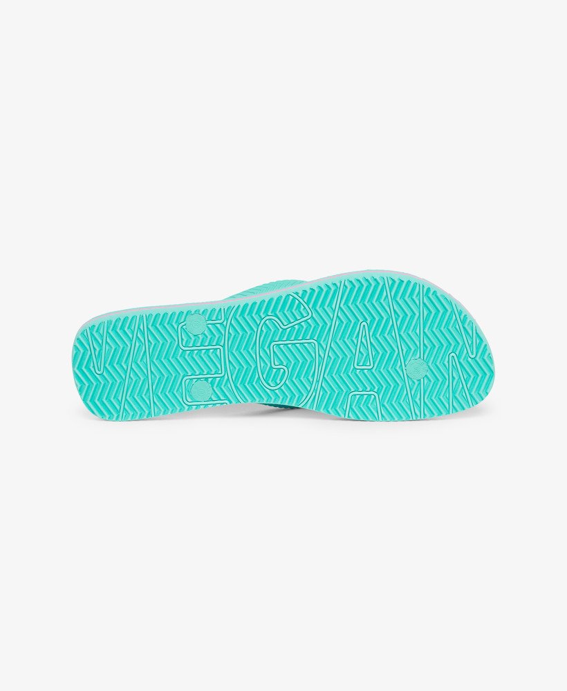 chinelo de dedo vegano vintage na cor aqua