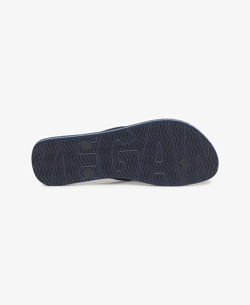 chinelo de dedo vegano vintage em azul marinhoprata
