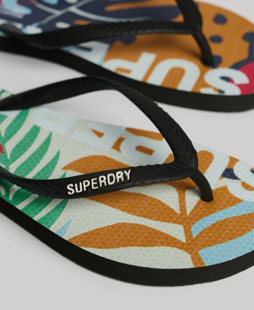 chinelo vegano com logo na estampa jungle stencil peach