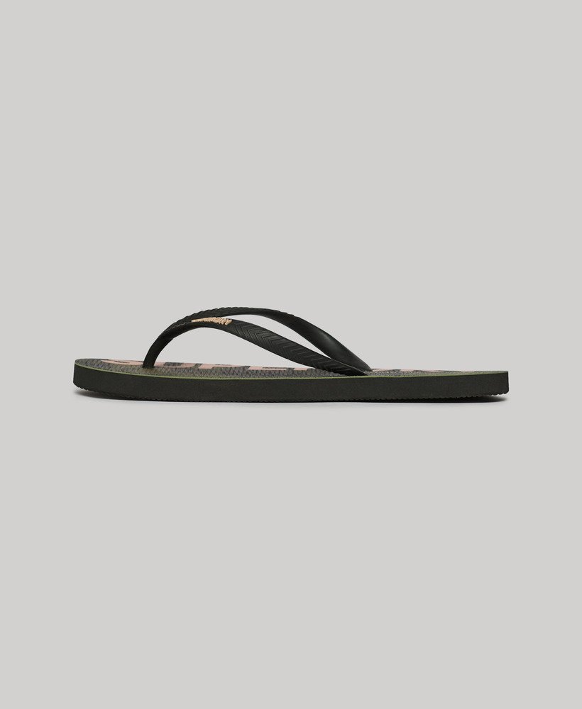 chinelo vegano com logo e estampa camuflada nathan