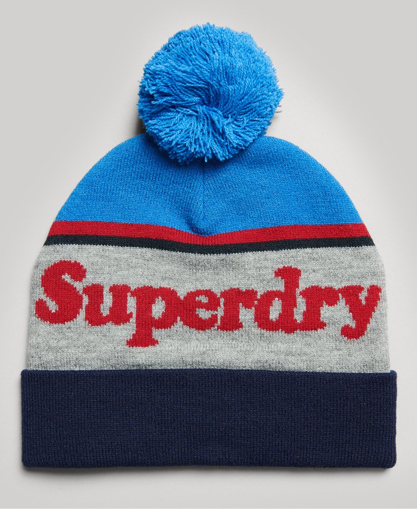 gorro essential logo na cor azul royalvermelho