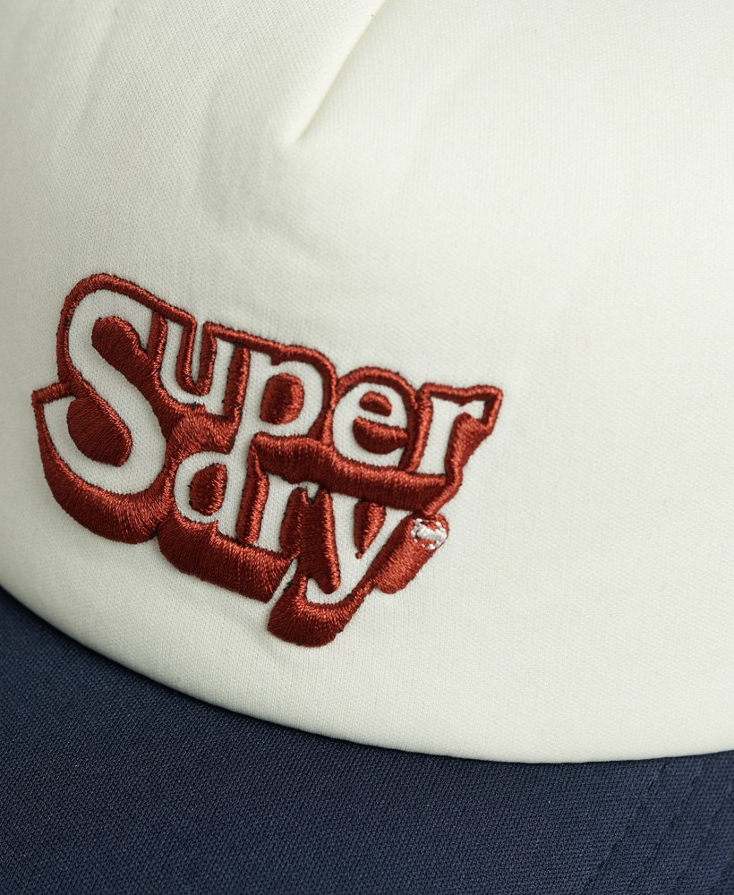 boné trucker vintage em off whiteazul marinho eclipse