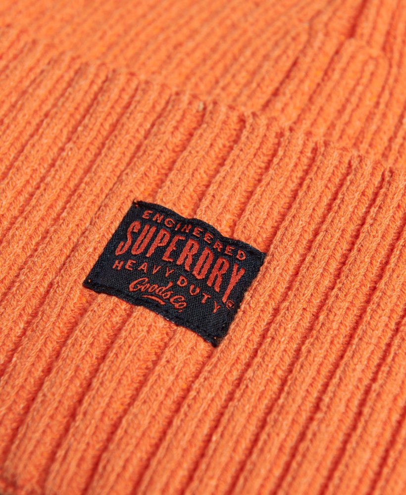 gorro de tricô rkwear na cor laranja jaffa
