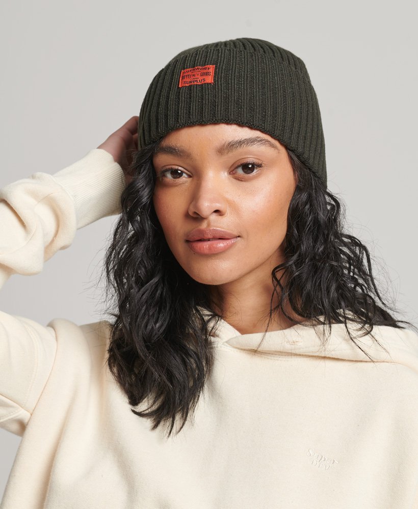 gorro de tricô rkwear na cor verde-oliva da surplus goods