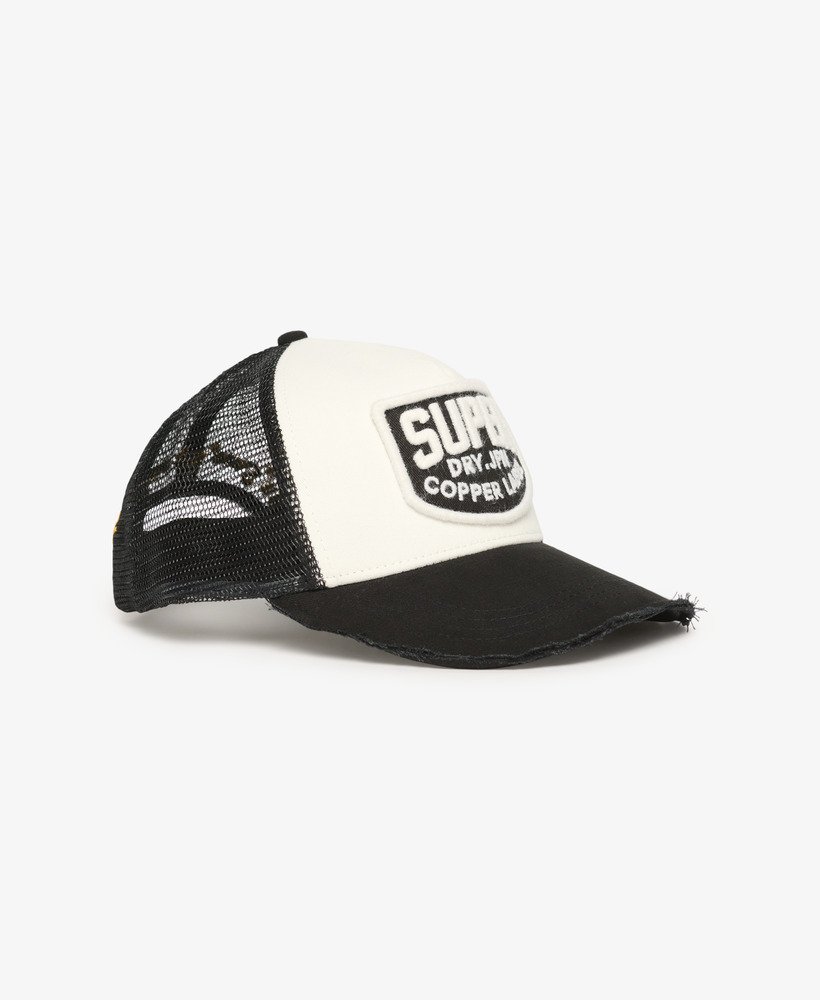 boné trucker de tela na cor preta