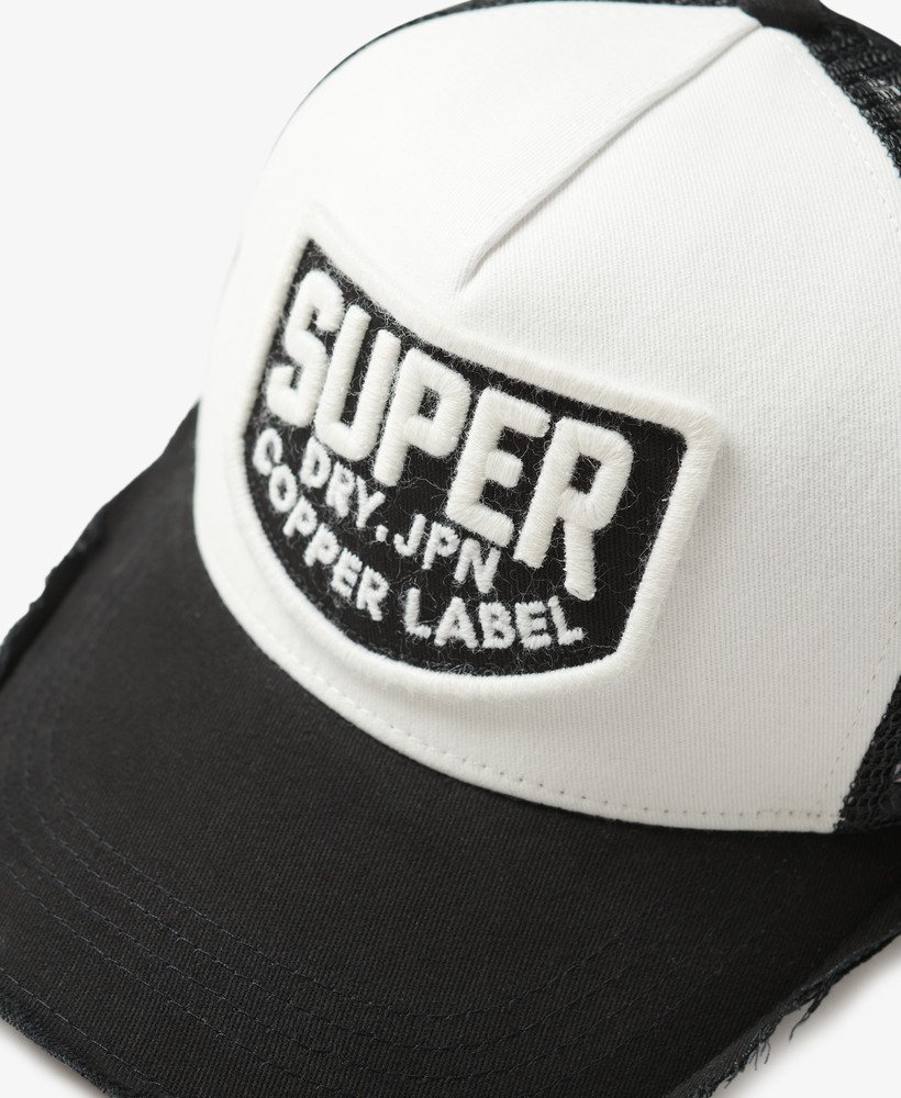 boné trucker de tela na cor preta
