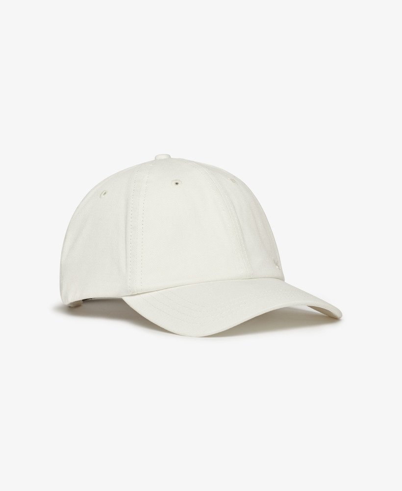 boné vintage bordado na cor branco off-white.