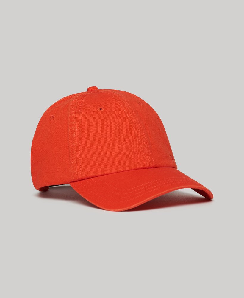 boné vintage bordado em laranja vibrante