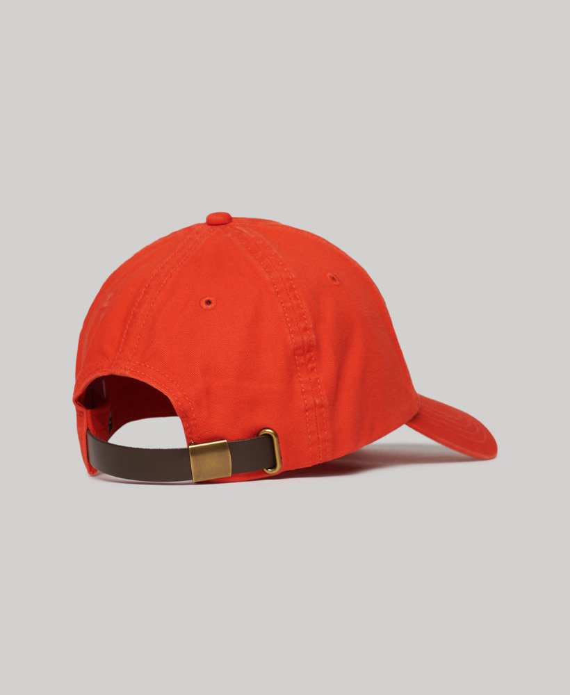 boné vintage bordado em laranja vibrante